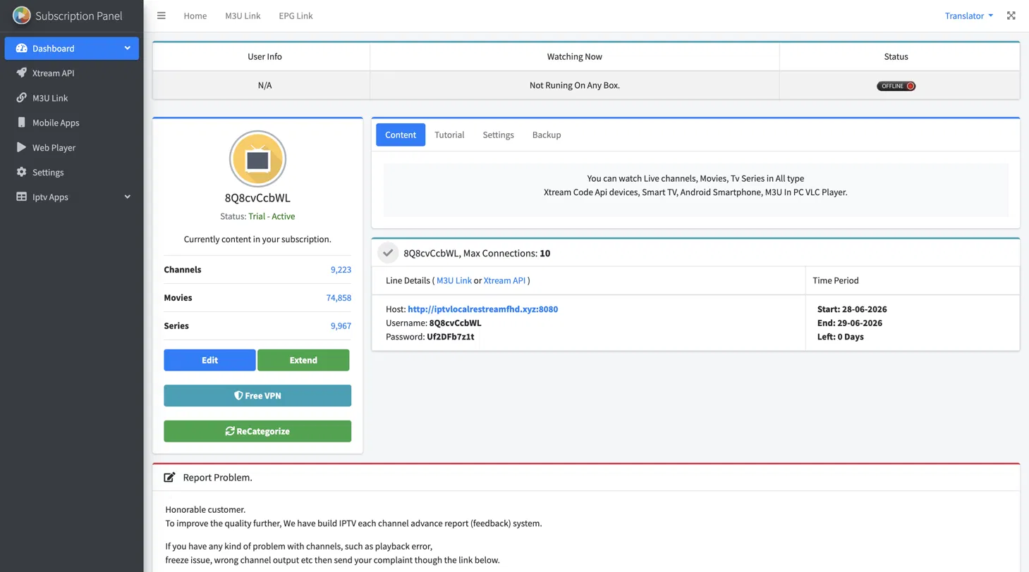 User Subscription Management C Panel